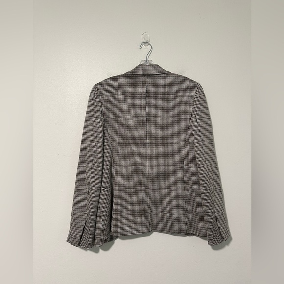 Theory Staple Houndstooth Eco Knit Brown Slim Fit Academia Preppy Blazer Sz 2 - Picture 8 of 8